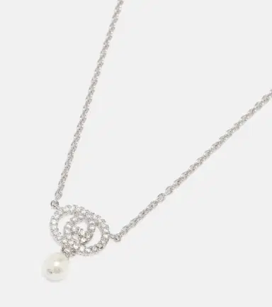 Gucci Interlocking G embellished pendant necklace | Thumbnail 3 Gucci Interlocking G embellished pendant necklace | Thumbnail 3