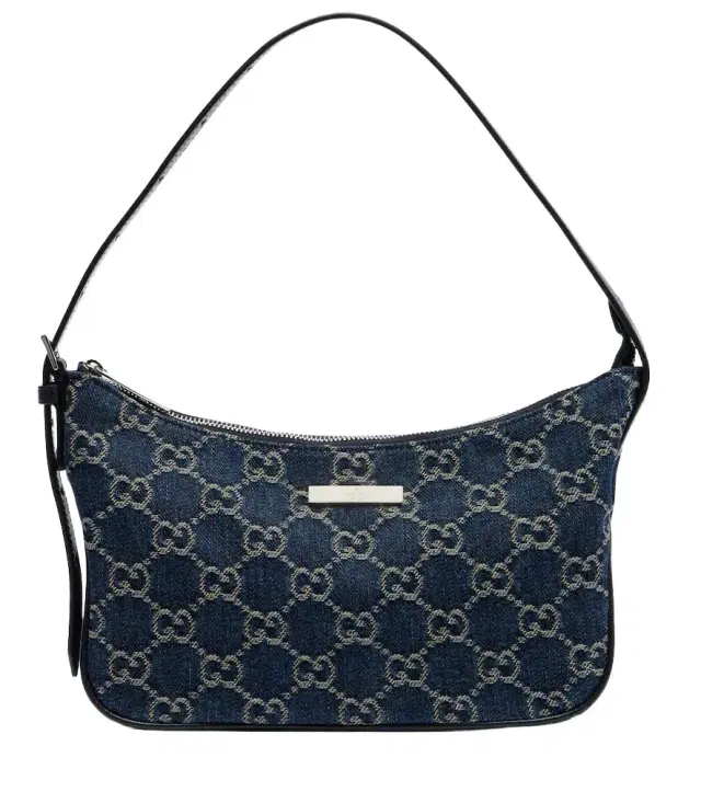 Lady Lunetta GG Small denim shoulder bag