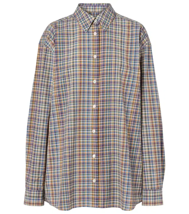 Toteme Plaid cotton poplin shirt