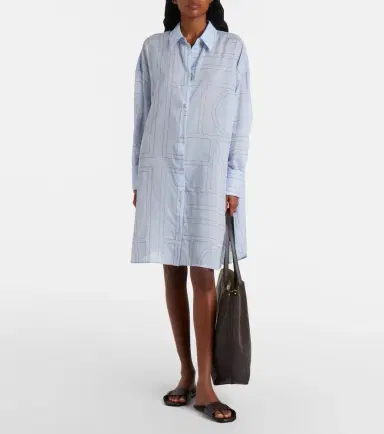 TOTEME Embroidered cotton-blend poplin shirt | Thumbnail 3 TOTEME Embroidered cotton-blend poplin shirt | Thumbnail 3