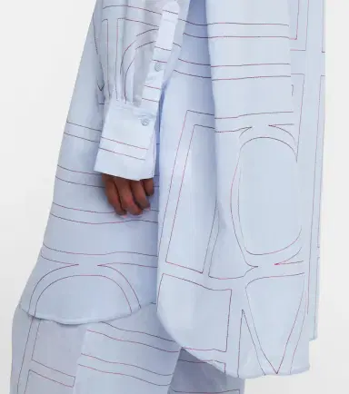 TOTEME Embroidered cotton-blend poplin shirt | Thumbnail 4 TOTEME Embroidered cotton-blend poplin shirt | Thumbnail 4
