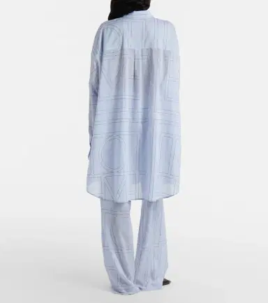 TOTEME Embroidered cotton-blend poplin shirt | Thumbnail 5 TOTEME Embroidered cotton-blend poplin shirt | Thumbnail 5