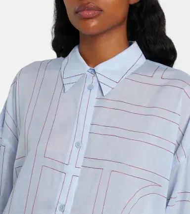 TOTEME Embroidered cotton-blend poplin shirt | Thumbnail 6 TOTEME Embroidered cotton-blend poplin shirt | Thumbnail 6