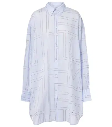 TOTEME Embroidered cotton-blend poplin shirt | Thumbnail 1 TOTEME Embroidered cotton-blend poplin shirt | Thumbnail 1