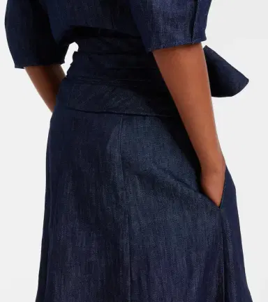 Gabriela Hearst Zivan cotton and linen denim midi skirt | Thumbnail 3 Gabriela Hearst Zivan cotton and linen denim midi skirt | Thumbnail 3