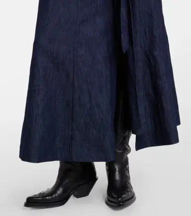 Gabriela Hearst Zivan cotton and linen denim midi skirt | Thumbnail 4 Gabriela Hearst Zivan cotton and linen denim midi skirt | Thumbnail 4