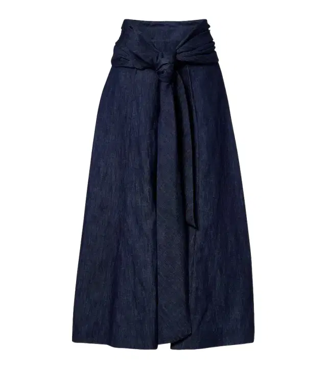 Gabriela Hearst Zivan cotton and linen denim midi skirt