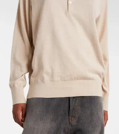 Acne Studios Silk, wool, and cashmere polo sweater | Thumbnail 3 Acne Studios Silk, wool, and cashmere polo sweater | Thumbnail 3