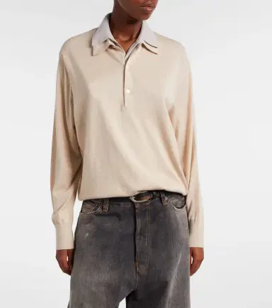 Acne Studios Silk, wool, and cashmere polo sweater | Thumbnail 6 Acne Studios Silk, wool, and cashmere polo sweater | Thumbnail 6