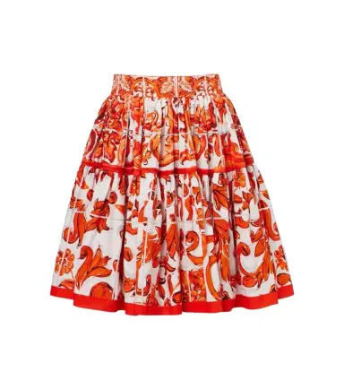 Dolce & Gabbana Majolica cotton poplin miniskirt | Thumbnail 1 Dolce & Gabbana Majolica cotton poplin miniskirt | Thumbnail 1