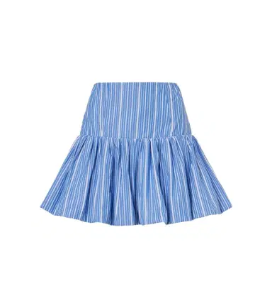 Ganni Striped cotton poplin miniskirt | Thumbnail 1