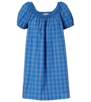 Faithfull Costa plaid cotton minidress | Thumbnail 1