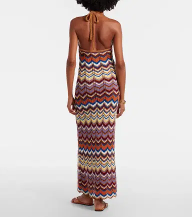 Faithfull Elisa chevron crochet cotton-blend maxi dress | Thumbnail 3