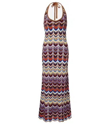 Faithfull Elisa chevron crochet cotton-blend maxi dress | Thumbnail 1
