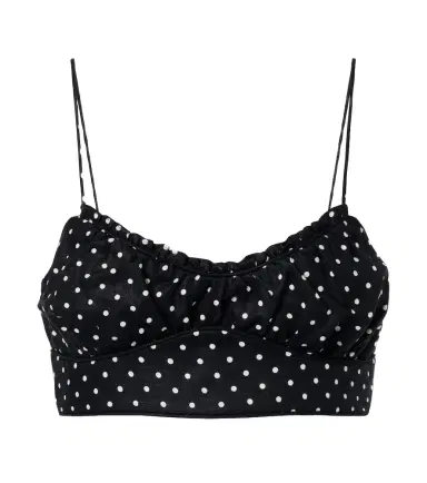 Faithfull Lucia polka-dot linen crop top | Thumbnail 1 Faithfull Lucia polka-dot linen crop top | Thumbnail 1