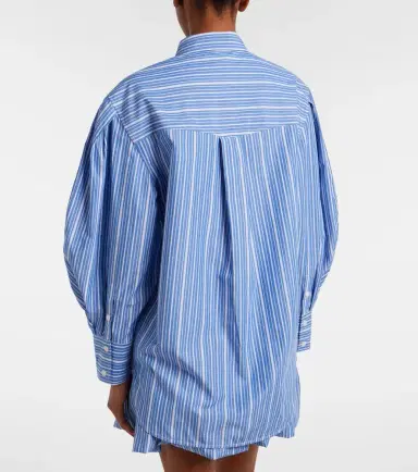 Ganni Striped oversized cotton poplin shirt | Thumbnail 2 Ganni Striped oversized cotton poplin shirt | Thumbnail 2