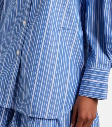Ganni Striped oversized cotton poplin shirt | Thumbnail 4 Ganni Striped oversized cotton poplin shirt | Thumbnail 4