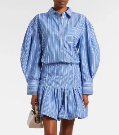 Ganni Striped oversized cotton poplin shirt | Thumbnail 5 Ganni Striped oversized cotton poplin shirt | Thumbnail 5
