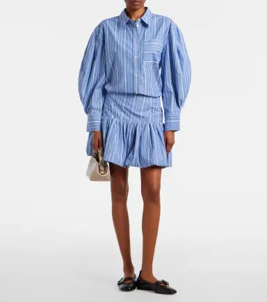 Ganni Striped oversized cotton poplin shirt | Thumbnail 6 Ganni Striped oversized cotton poplin shirt | Thumbnail 6