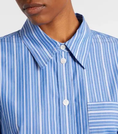 Ganni Striped oversized cotton poplin shirt | Thumbnail 7 Ganni Striped oversized cotton poplin shirt | Thumbnail 7