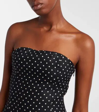 Faithfull Petro polka-dot peplum linen top | Thumbnail 6