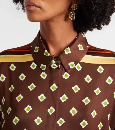 Faithfull Cora printed satin shirt | Thumbnail 3