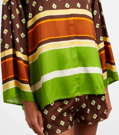Faithfull Cora printed satin shirt | Thumbnail 6