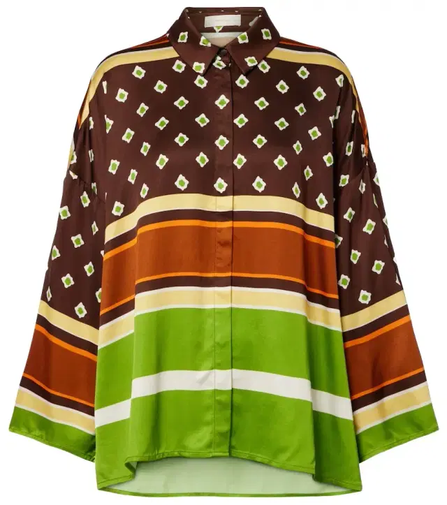 Cora printed satin shirt