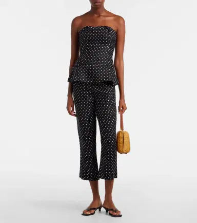 Faithfull Iria polka-dot linen capri pants | Thumbnail 3