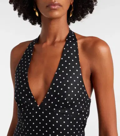 Faithfull La Cala polka-dot halterneck linen midi dress | Thumbnail 4 Faithfull La Cala polka-dot halterneck linen midi dress | Thumbnail 4