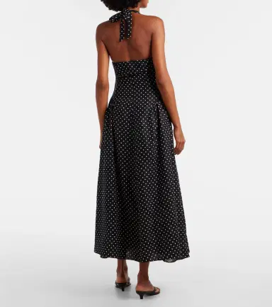Faithfull La Cala polka-dot halterneck linen midi dress | Thumbnail 5 Faithfull La Cala polka-dot halterneck linen midi dress | Thumbnail 5