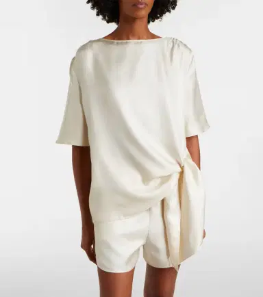 Loulou de Saison Mano silk satin top | Thumbnail 2