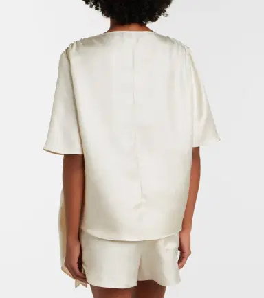 Loulou de Saison Mano silk satin top | Thumbnail 3