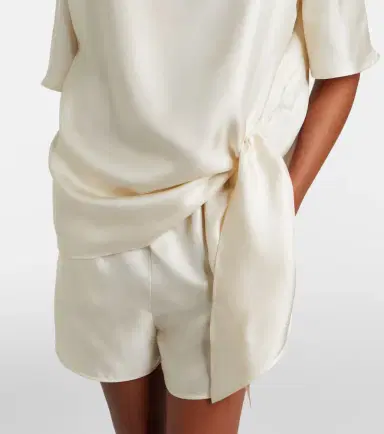 Loulou de Saison Mano silk satin top | Thumbnail 4