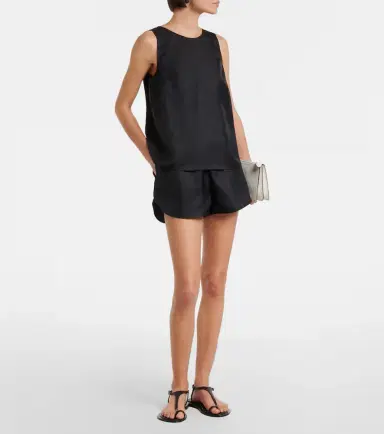 Loulou de Saison Cabo silk satin shorts | Thumbnail 3