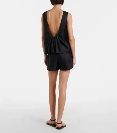 Loulou de Saison Cabo silk satin shorts | Thumbnail 5