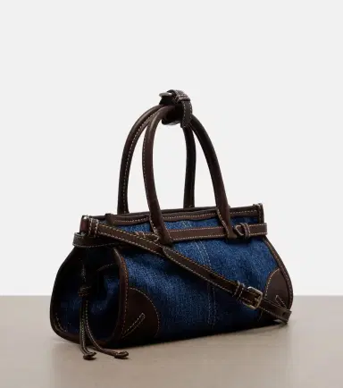 Prada Bonnie Small denim top-handle bag | Thumbnail 3 Prada Bonnie Small denim top-handle bag | Thumbnail 3