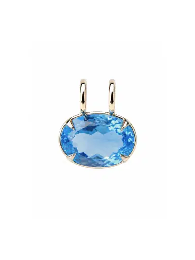 Wish Fine Jewelry 22.86ct Sky Blue Topaz 18K Gold Oval Pendant | Thumbnail 1 Wish Fine Jewelry 22.86ct Sky Blue Topaz 18K Gold Oval Pendant | Thumbnail 1