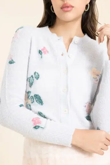 BERNADETTE Clemence Cardigan - Grey Blue | Thumbnail 3