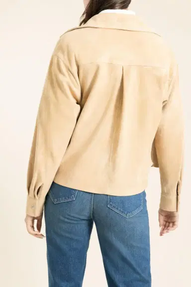 SUSAN BENDER Oversized Crop Shirt | Thumbnail 7