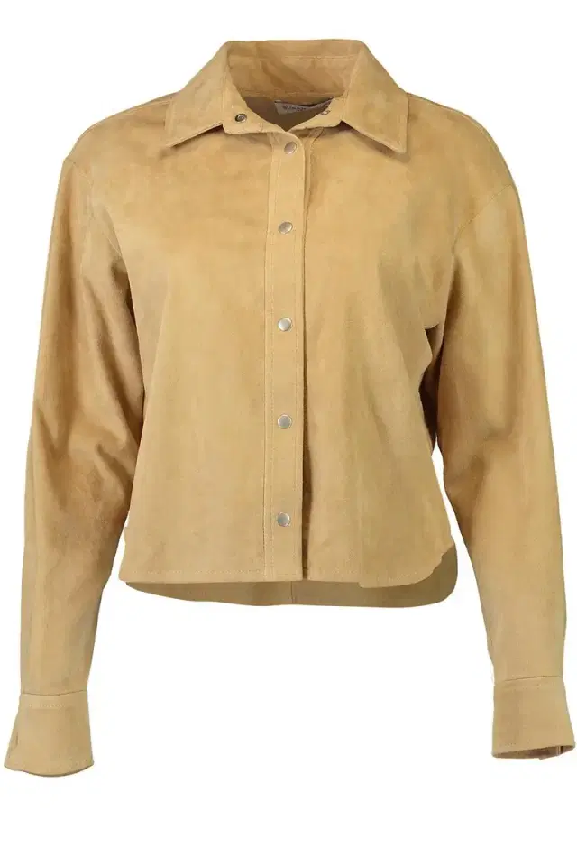 SUSAN BENDER Oversized Crop Shirt