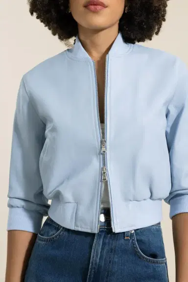 SUSAN BENDER Short Sleeve Bomber Jacket - Aerie | Thumbnail 3