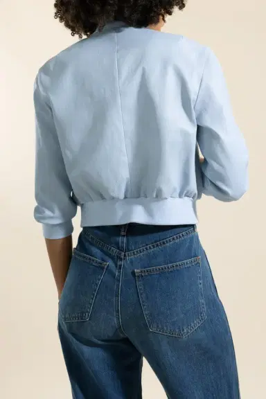 SUSAN BENDER Short Sleeve Bomber Jacket - Aerie | Thumbnail 4