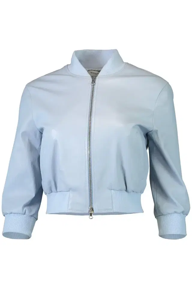 Short Sleeve Bomber Jacket - Aerie Blue