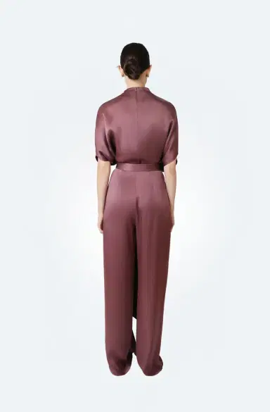Lapointe Satin Draped Relaxed Pant | Thumbnail 2