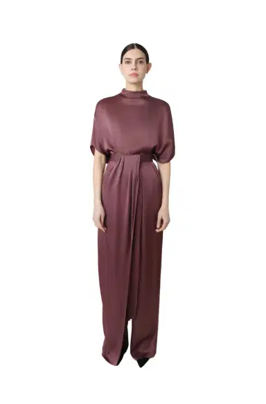 Lapointe Satin Draped Relaxed Pant | Thumbnail 1