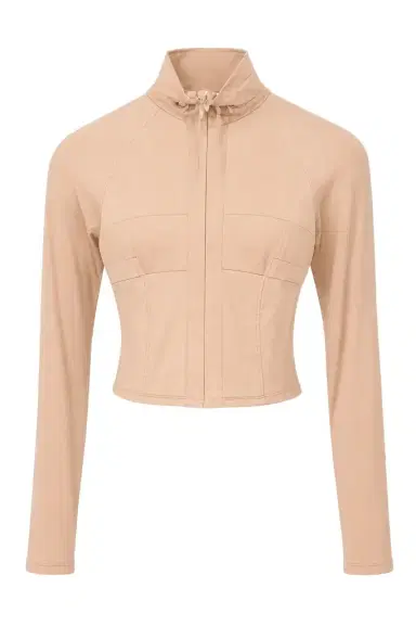 LaQuan Smith Long Sleeve Jacket with Front Zipper Detail | Thumbnail 1