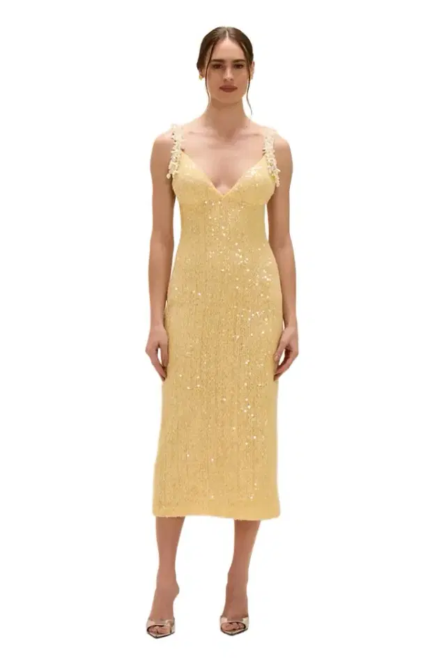 IARA CROCHET FLOWERS MIDI DRESS