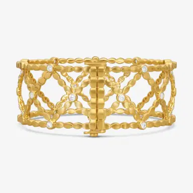 Hearts On Fire Hearts on Fire Lorelei Lattice 18K Yellow Gold Diamond Bangle Bracelet by The Solist | Thumbnail 3