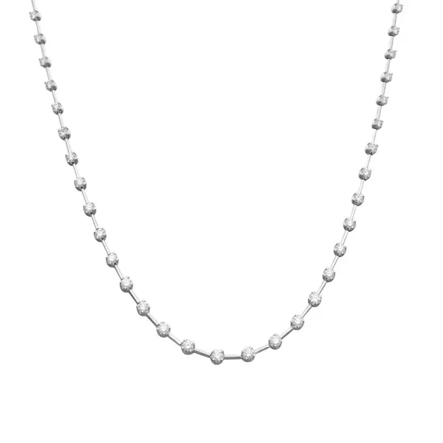 Mémoire Mémoire Serena Eternity 18K White Gold Station Necklace by The Solist